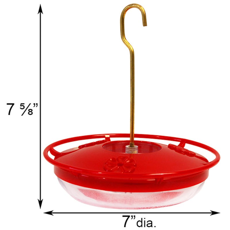 Aspects 430 Hummzinger Highview Mini Hummingbird Feeder, Red/Clear, 8 oz - Image 3